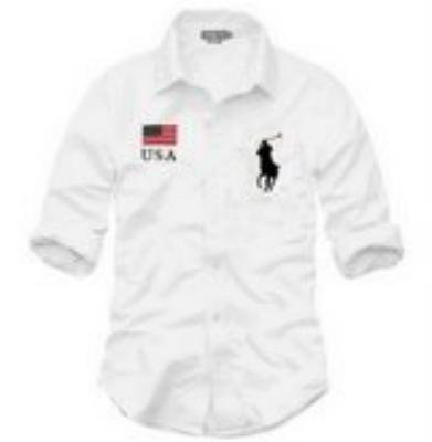 Ralph Lauren Men Polo shirt-long sleeve white No.605